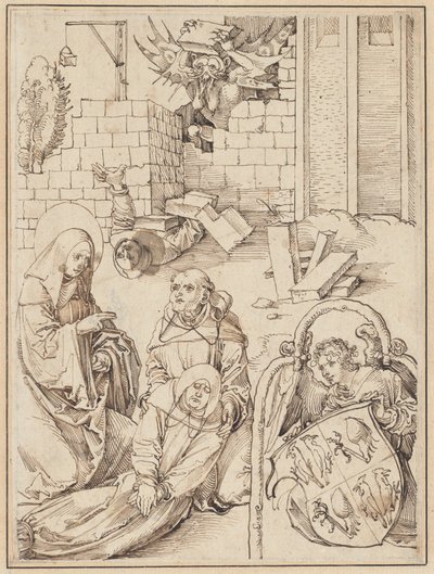 Saint Benoît ressuscitant un moine tué par le diable - Hans Leonard Schaufelein