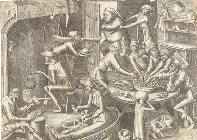 La Cuisine des pauvres Après Pieter Brueghel I, vers 1563 - Hans Liefrinck the Elder