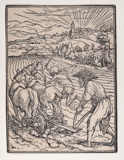 Le Paysan ou Laboureur, de La Danse de la Mort, vers 1526, publié en 1538 - Hans Lützelburger