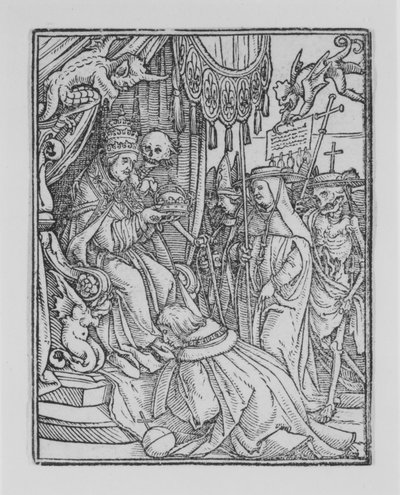 Le Pape, de La Danse de la Mort, vers 1526, publié en 1538 - Hans Lützelburger