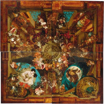 Nuit et matin, peinture de plafond en quatre parties - Hans Makart