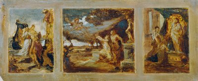 Esquisse pour un triptyque avec des scènes mythologiques - Hans Makart