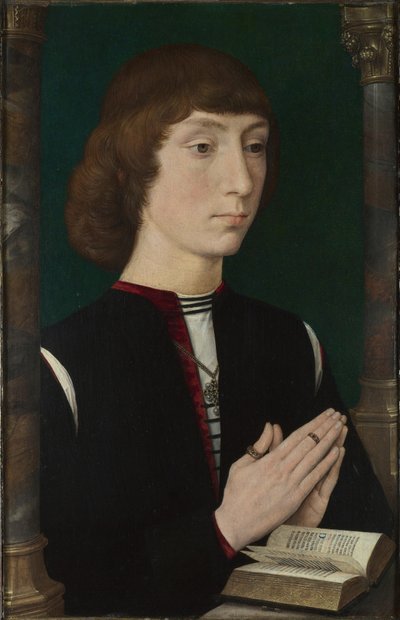 Un jeune homme en prière, années 1470 - Hans Memling