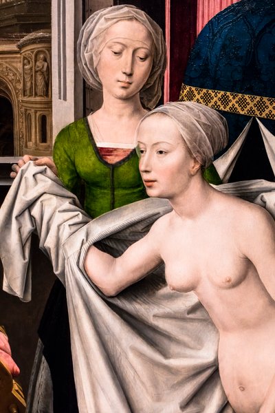 Bethsabée au bain, vers 1485 (Tempera et huile sur bois (chêne)) - Hans Memling