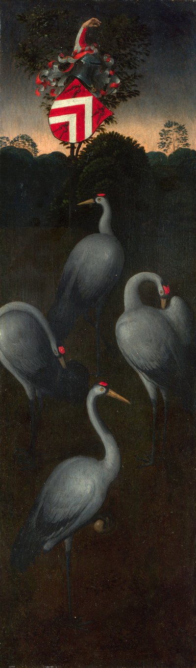 Grues avec les armoiries de la famille Pagagnotti Le revers d