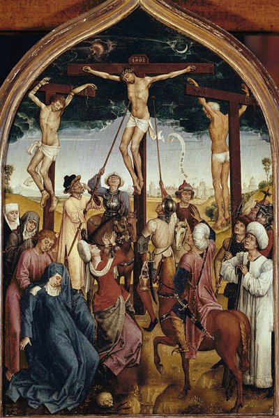 Crucifixion, partie droite du diptyque de Jeanne de France - Hans Memling