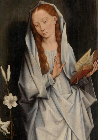 Détail de la Vierge, du revers d