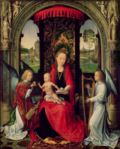 Madone et Enfant avec deux anges - Hans Memling