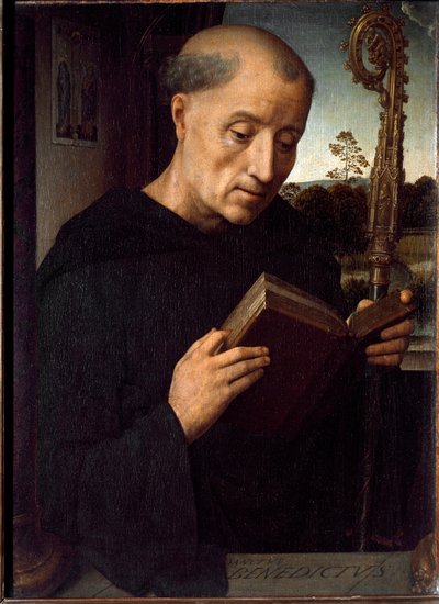 Représentation de Saint Benoît de Nursie - Hans Memling