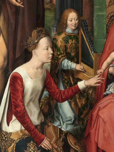 Sainte Catherine, détail du panneau central du Triptyque de Saint Jean-Baptiste et Saint Jean l