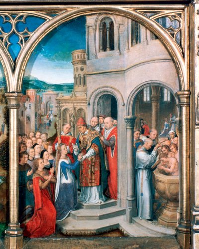 Reliquaire de Sainte Ursule, Arrivée à Rome, 1489 - Hans Memling
