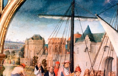 Reliquaire de Sainte Ursule, Départ de Bâle, (détail), 1489 - Hans Memling