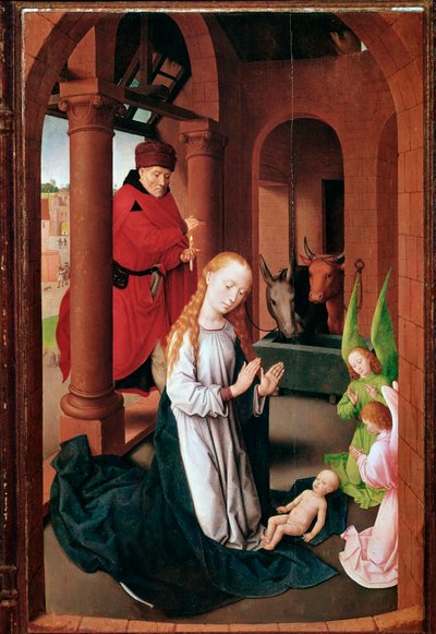 Triptyque du Prado (ou Adoration des Mages) : Nativité (panneau gauche) - Hans Memling