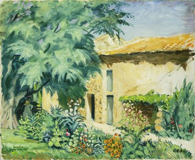Ferme du Sud avec parterre de fleurs - Hans Olde