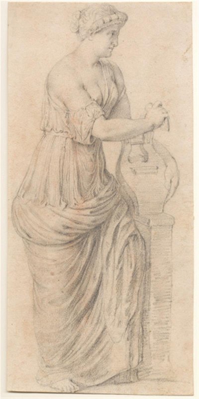 Femme jouant de la lyre - Hans Rottenhammer