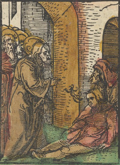 Christ guérissant les possédés, de Das Plenarium - Hans Schäufelein the Elder