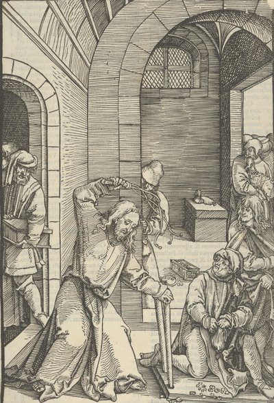 Christ purifiant le temple, du Speculum passionis domini nostri Ihesu Christi, 1507 - Hans Schäufelein the Elder