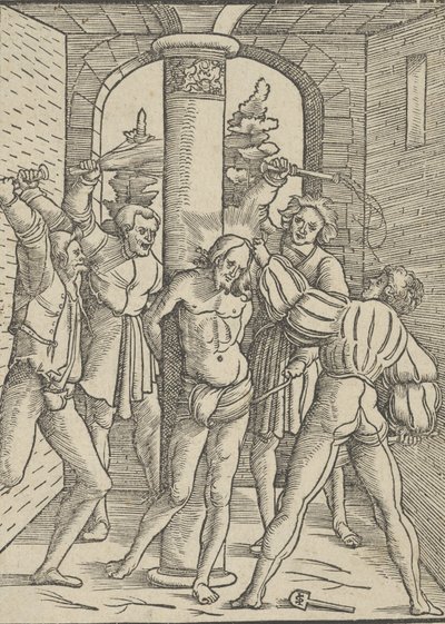 Le Christ flagellé, de La Doctrine, Vie et Passion de Jésus-Christ, 1537 - Hans Schäufelein the Elder