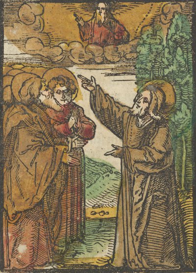 Christ parlant de son retour au Père, du Das Plenarium - Hans Schäufelein the Elder