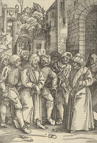 Christ devant Pilate devant son palais, du Speculum passionis domini nostri Ihesu Christi - Hans Schäufelein the Elder