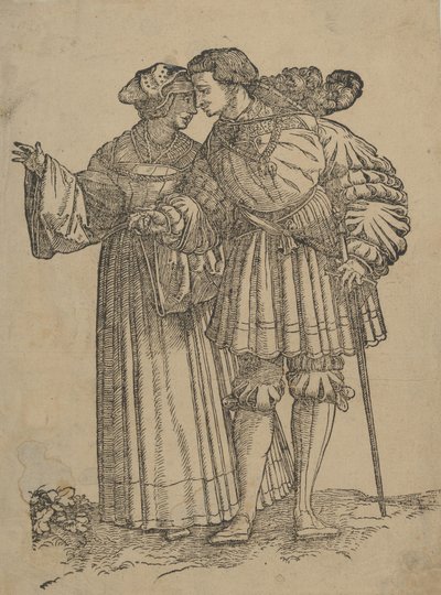 Couple dansant IV, des Danseurs de mariage - Hans Schäufelein the Elder