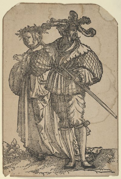Couple dansant I, de The Wedding Dancers restrike - Hans Schäufelein the Elder