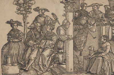 Musiciens et spectateurs - Hans Schäufelein the Elder