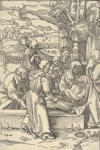 La Mise au tombeau, de Speculum passionis domini nostri Ihesu Christi - Hans Schäufelein the Elder