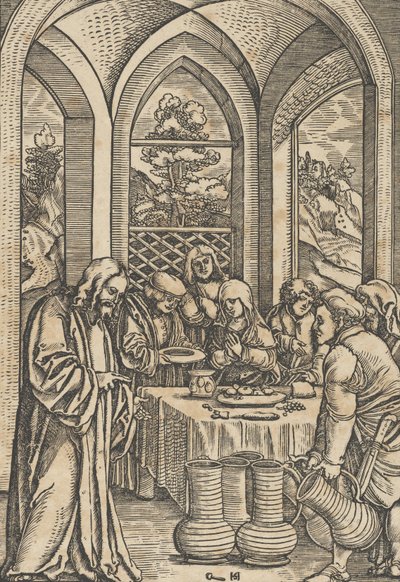 Les Noces de Cana, de La Vie du Christ - Hans Schäufelein the Elder