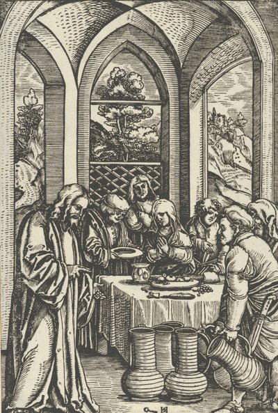 Les Noces de Cana, de La Vie du Christ, vers 1511-12 - Hans Schäufelein the Elder