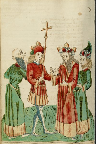 Avenir et Josaphat avec deux érudits - Hans Schilling