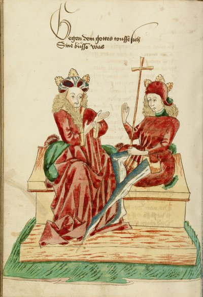Conversation entre le roi Avenir et Josaphat - Hans Schilling