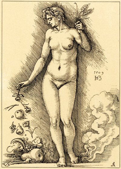 Cérès, répandant des fruits - Hans Sebald Beham