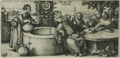 Le Christ et la femme de Samarie - Hans Sebald Beham