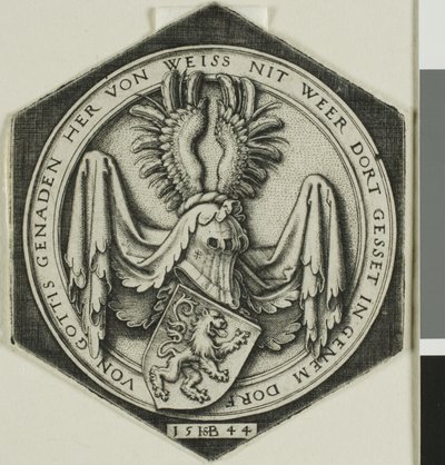 Blason avec un lion rampant - Hans Sebald Beham