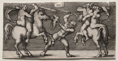 Combat de trois hommes - Hans Sebald Beham