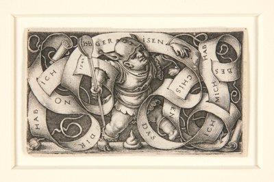 Der Kleine Schalksnarr mit grossen Schrift band (Le petit bouffon) - Hans Sebald Beham