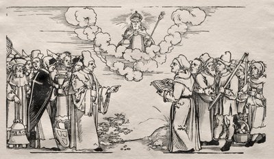 Dispute entre Luther et un théologien catholique - Hans Sebald Beham