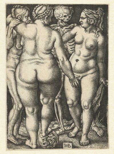 La mort et trois femmes nues debout - Hans Sebald Beham