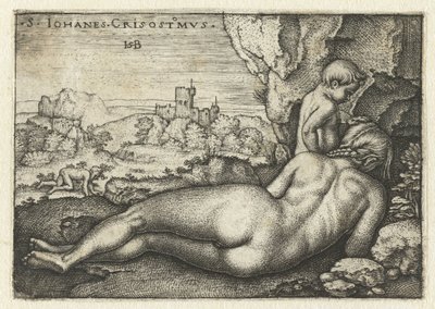 Saint Jean Chrysostome en ermite dans le désert - Hans Sebald Beham