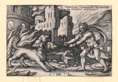 Hercule capturant Cerbère - Hans Sebald Beham