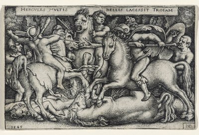 Hercule combattant les Troyens, 1545 - Hans Sebald Beham