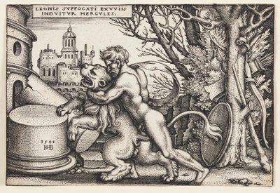 Hercule et le Lion de Némée - Hans Sebald Beham