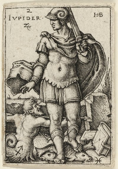 Jupiter, planche 2 des Sept planètes et les zodiaques - Hans Sebald Beham