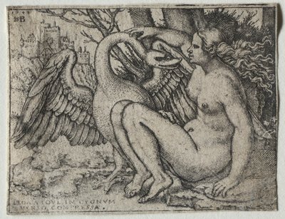Léda et le cygne - Hans Sebald Beham