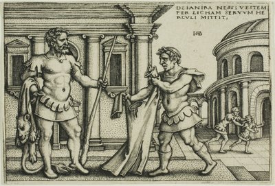 Lichas apportant le vêtement de Nessus à Hercule, des Travaux d
