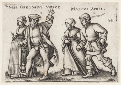 Mars et Avril - Hans Sebald Beham