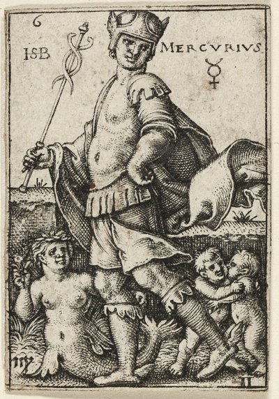 Mercure, planche 6 du livre Les sept planètes et les zodiaques - Hans Sebald Beham
