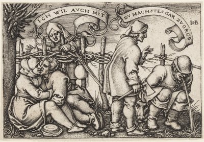 Paysans derrière la haie - Hans Sebald Beham