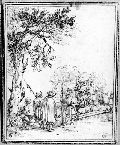 Paysans et soldats commerçant - Hans Sebald Beham